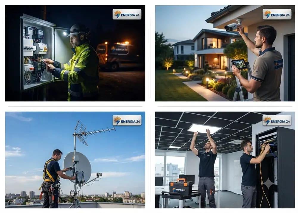 Interventi su quadri elettrici, antenne e impianti di rete